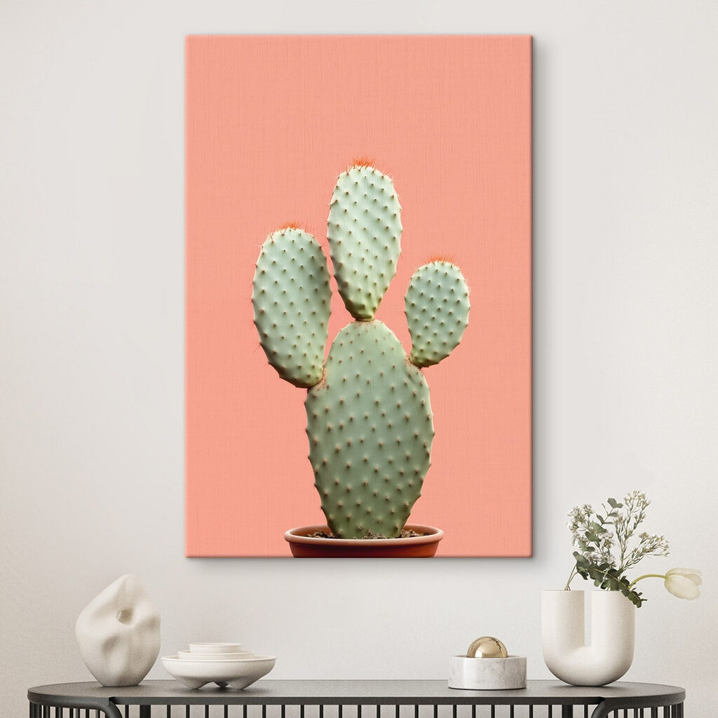 Kaktus vor Pfirsichrosa — Interieur 1