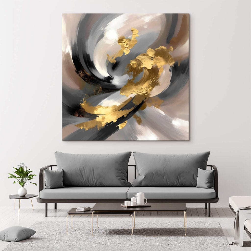 Goldener Wirbel in Grau — Interieur 2