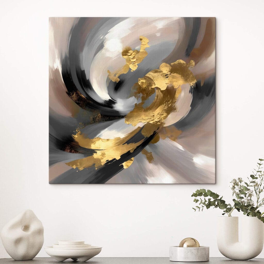 Goldener Wirbel in Grau — Interieur 3