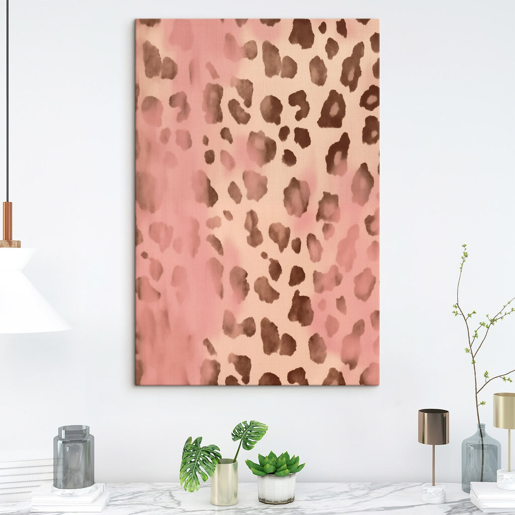 Fleckenmuster in Rosa-Braun — Interieur 1