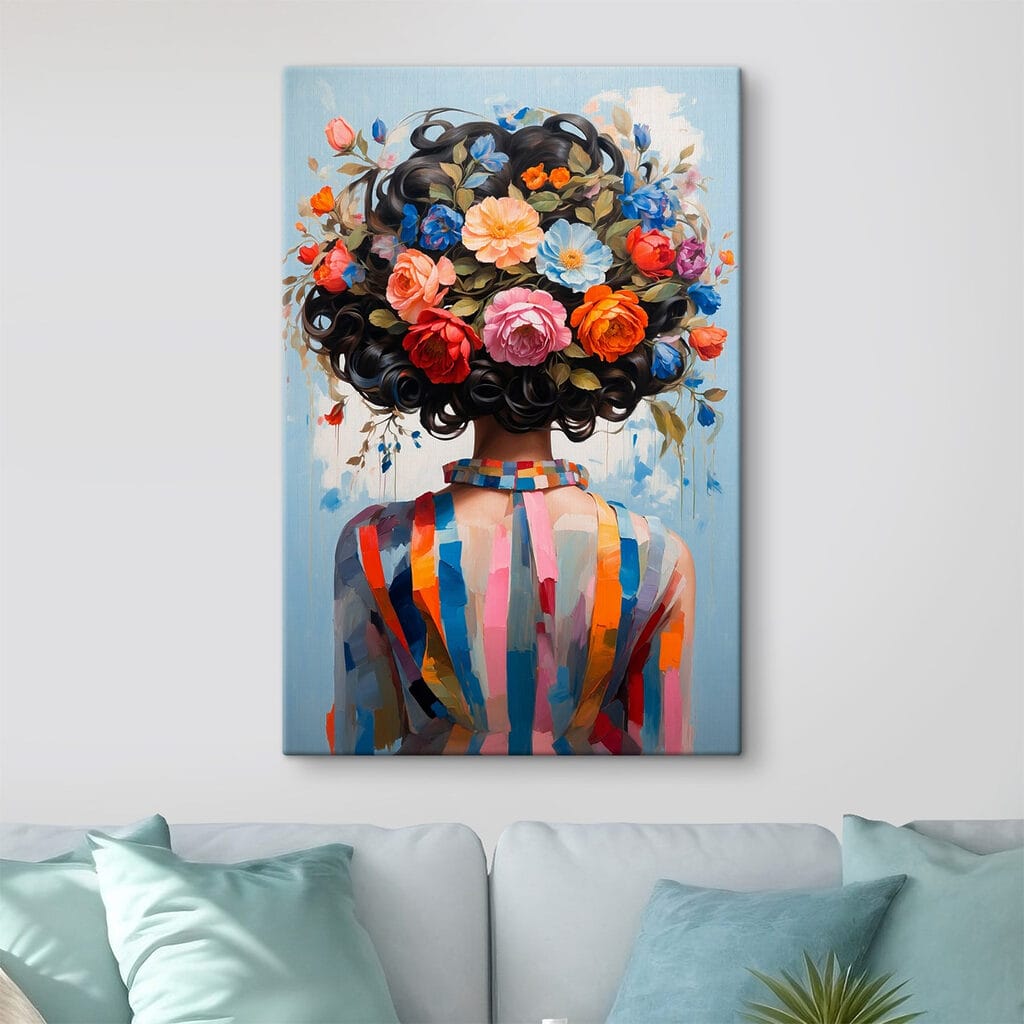 Blumenfrisur über Farbstreifen — Interieur 3