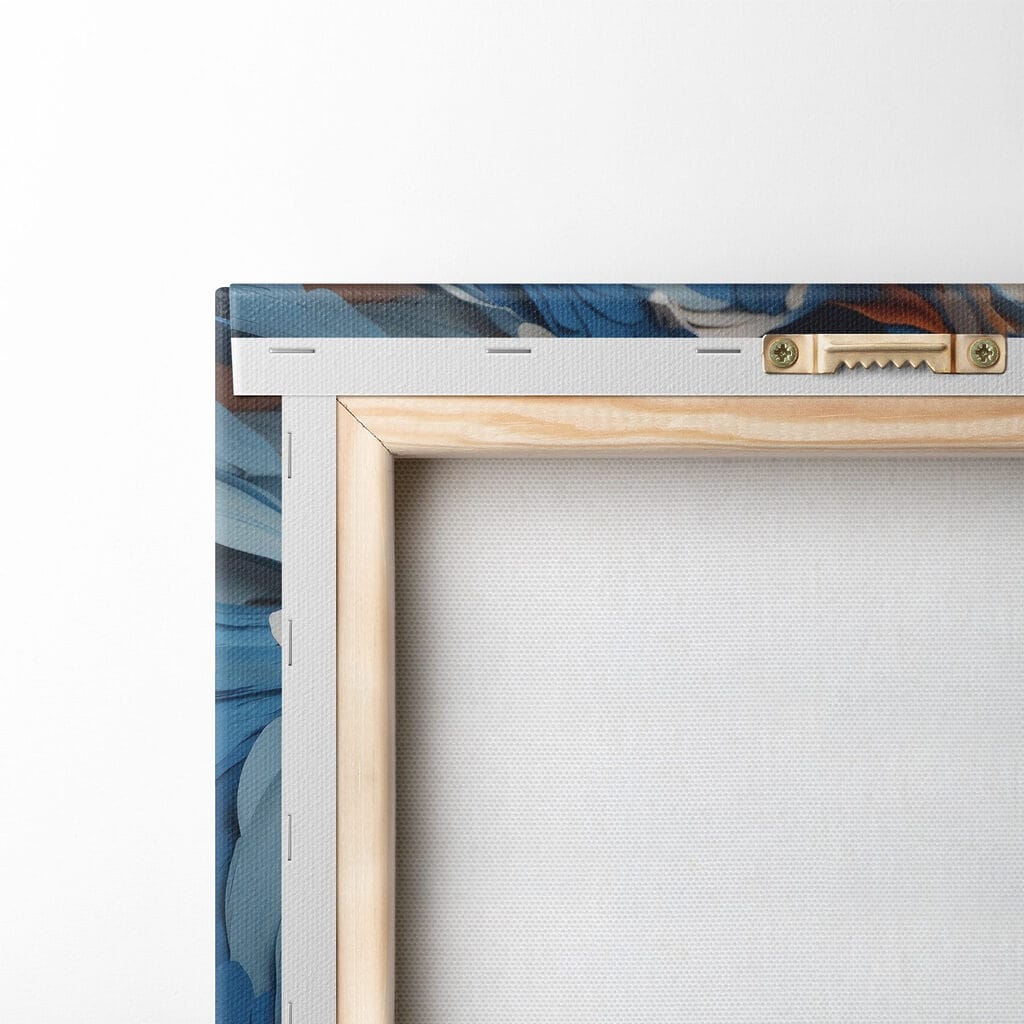 Strudel in Blau-Orange — Rückseite