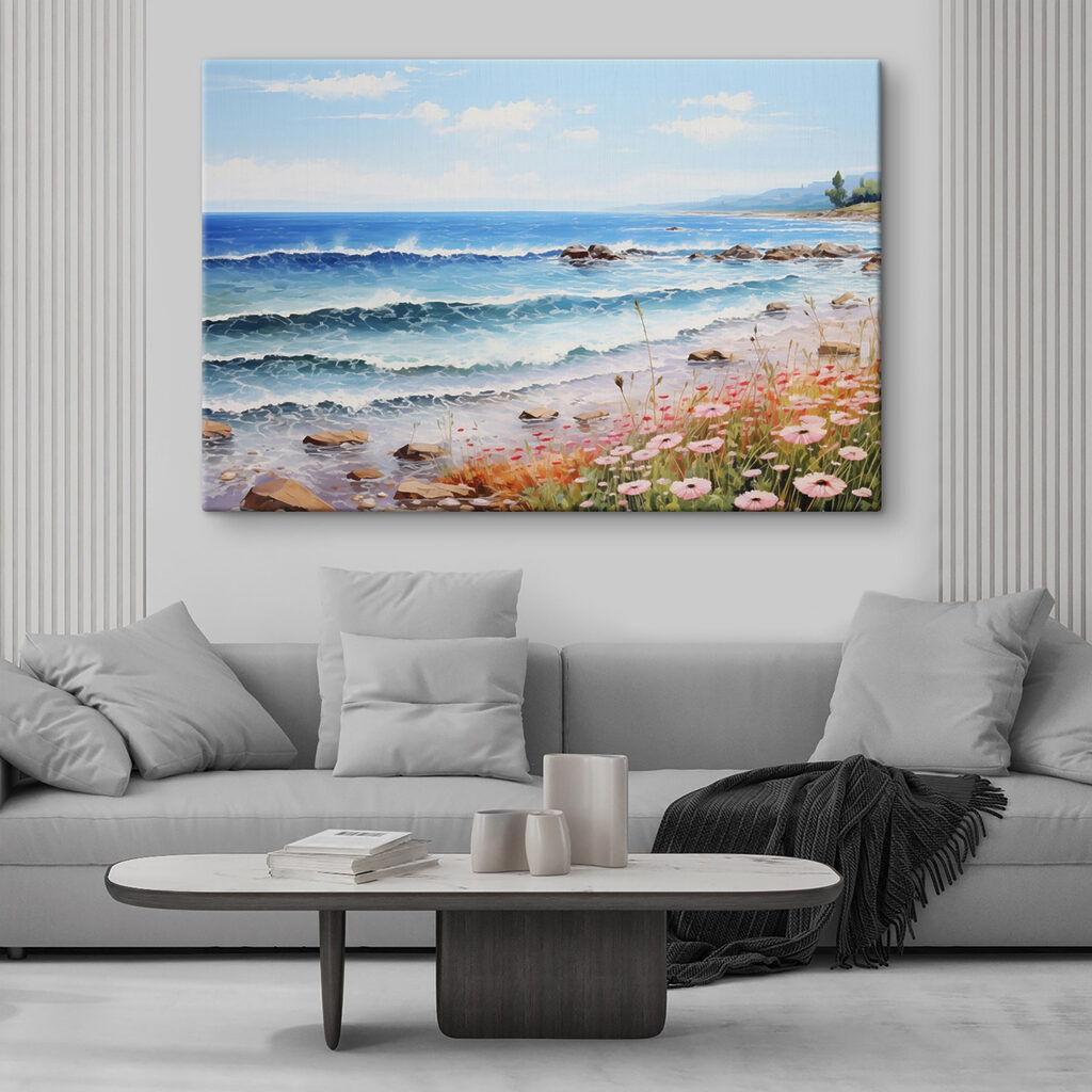 Blumenstrand unter klarem Blau — Interieur 1