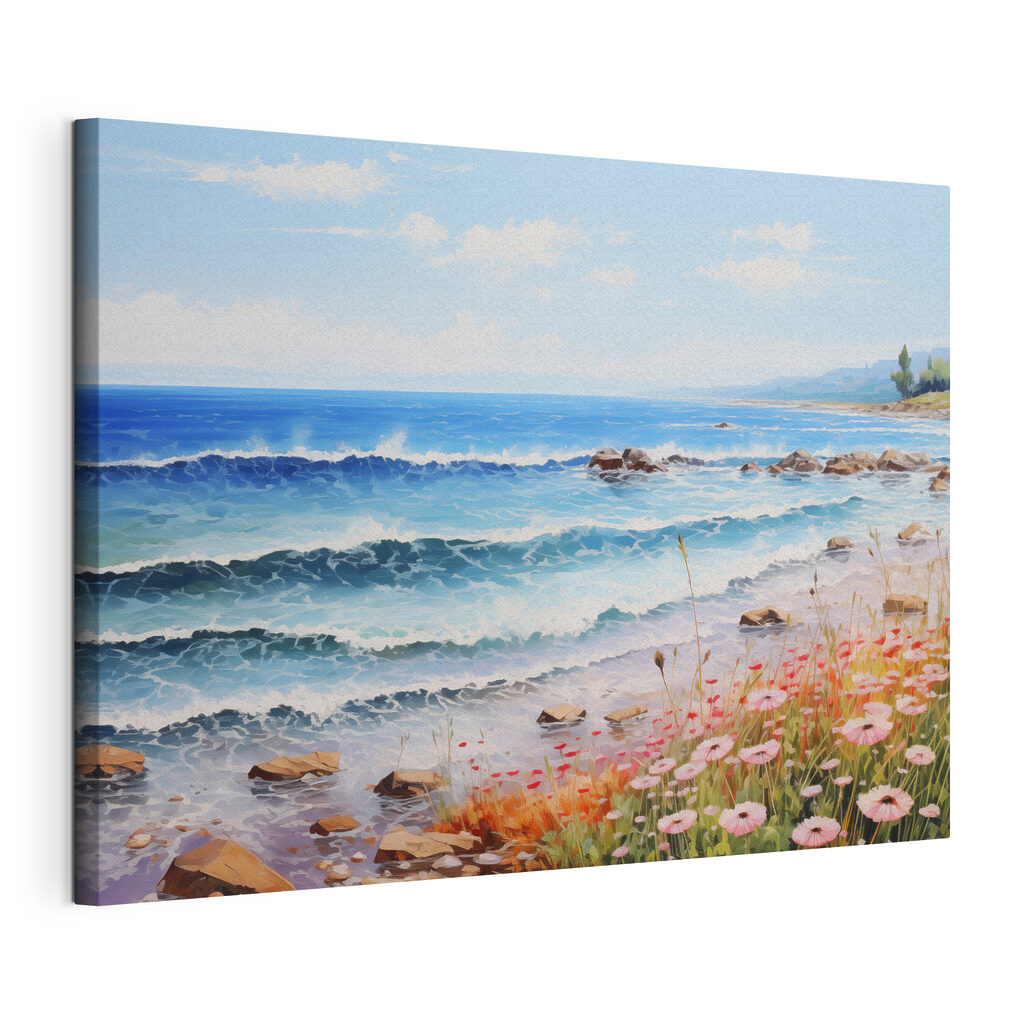 Blumenstrand unter klarem Blau — Produktansicht