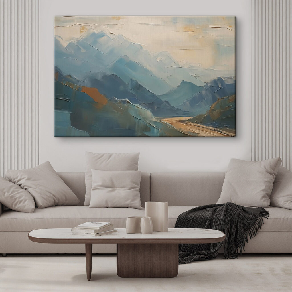 Blaue Berge mit Ockerpfad — Interieur 2