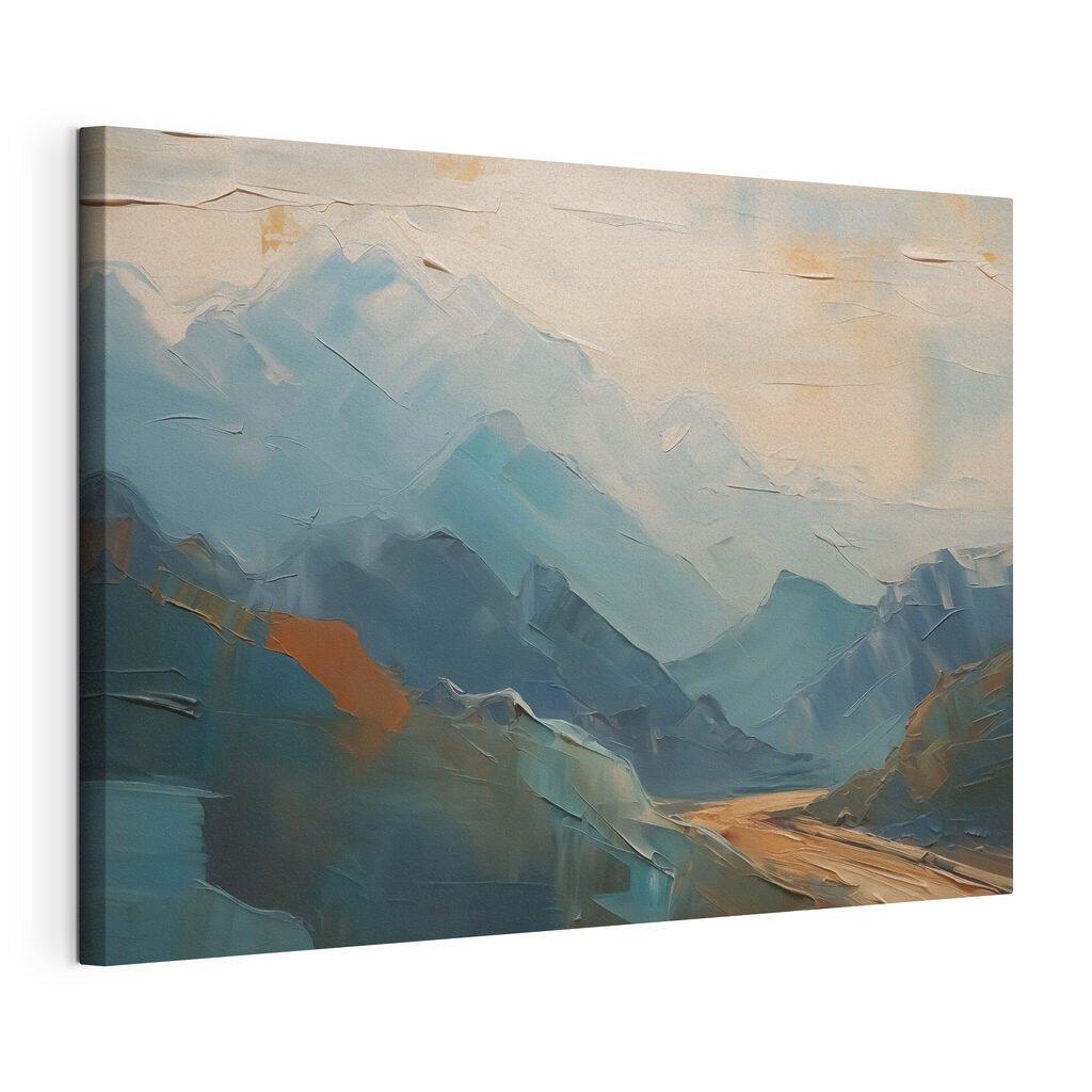 Blaue Berge mit Ockerpfad — Produktansicht
