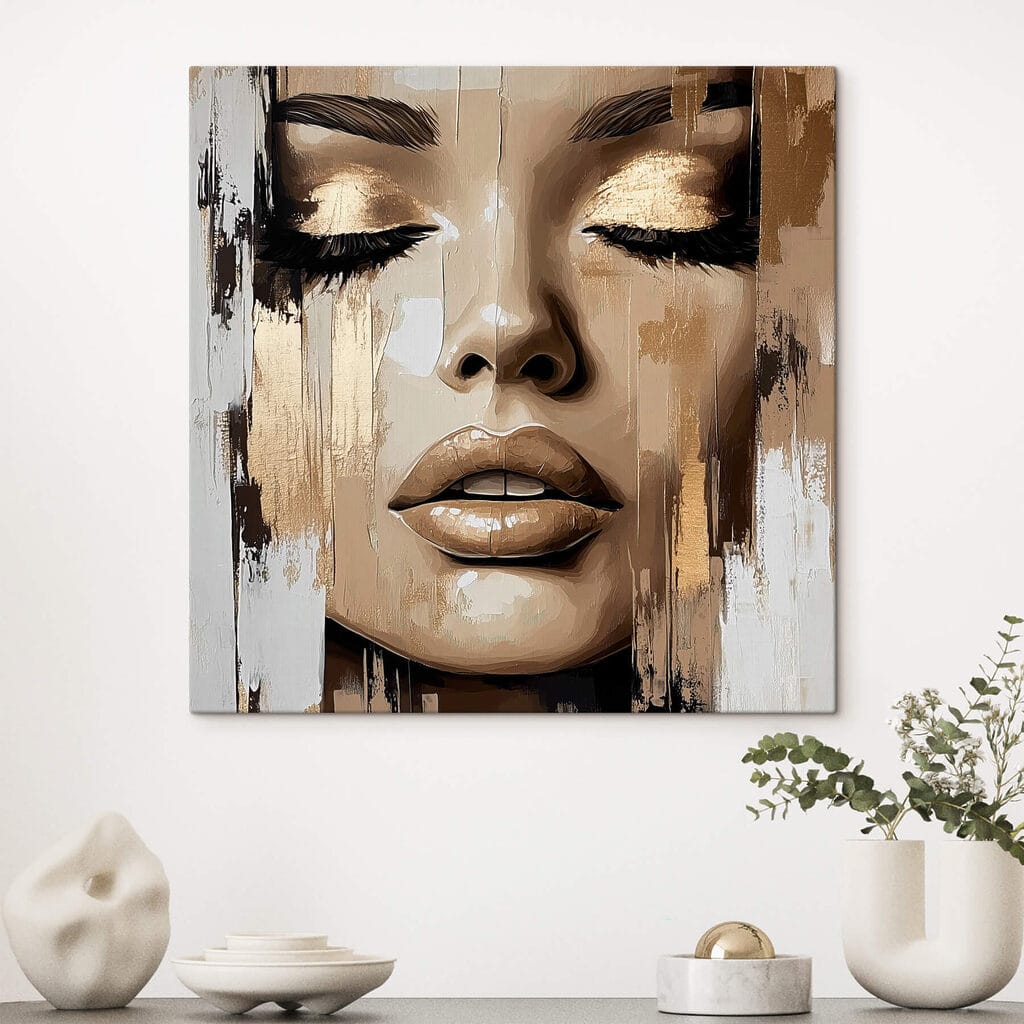 Geschlossene Augen in Beige — Interieur 2
