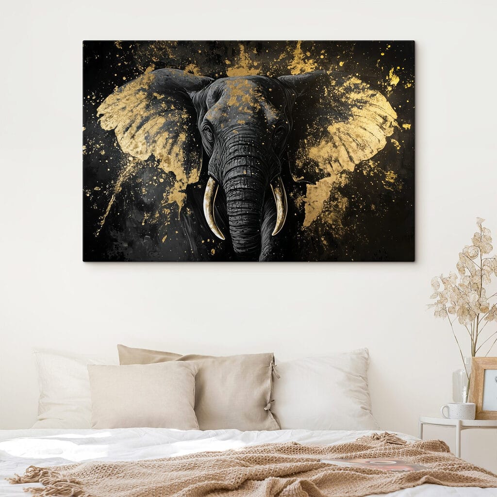 Elefant zwischen Goldspritzern — Interieur 1