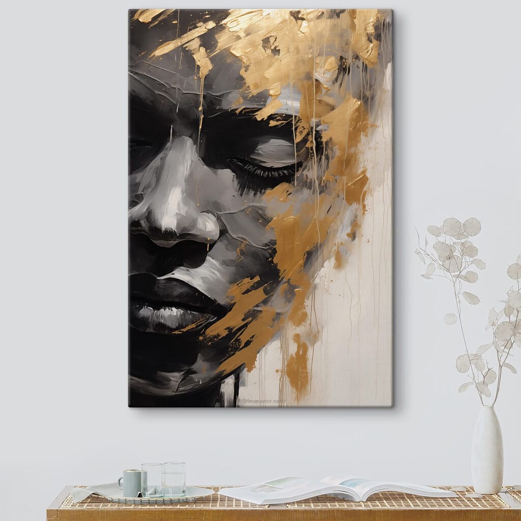 Dunkles Profil mit Goldspuren — Interieur 1