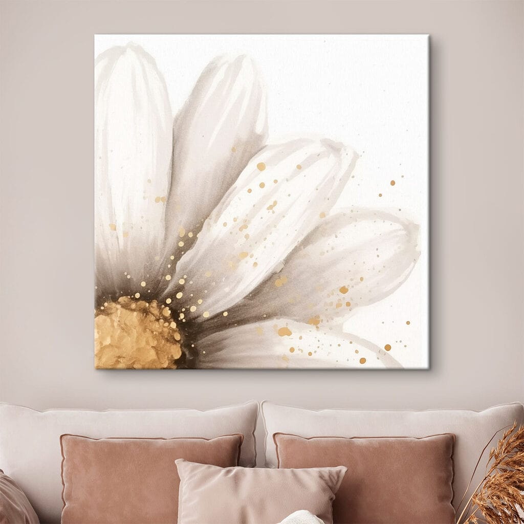 Weiße Blütenblätter mit Goldsprenkeln — Interieur 2