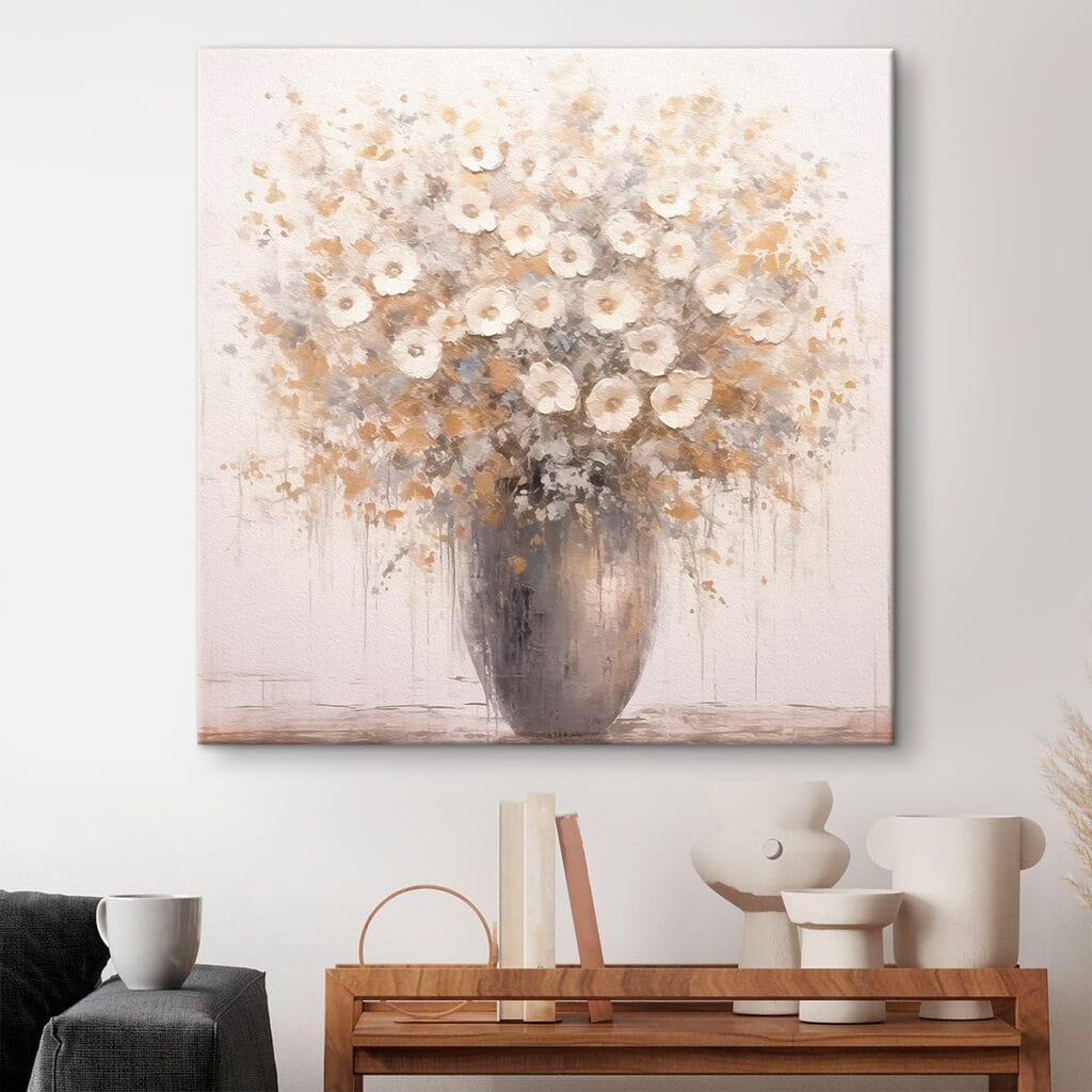 Kleine Blumen in Grau — Interieur 1