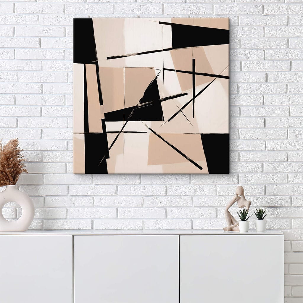 Schwarze Linien durch Beige — Interieur 3