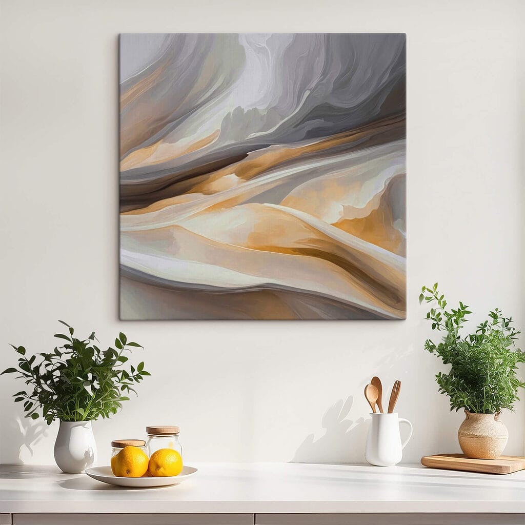 Graue Wellen mit Honigton — Interieur 1