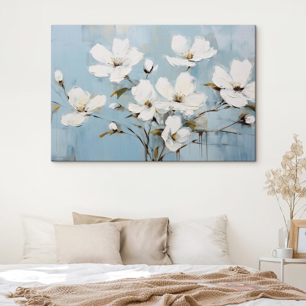 Weiße Zweige auf Hellblau — Interieur 2