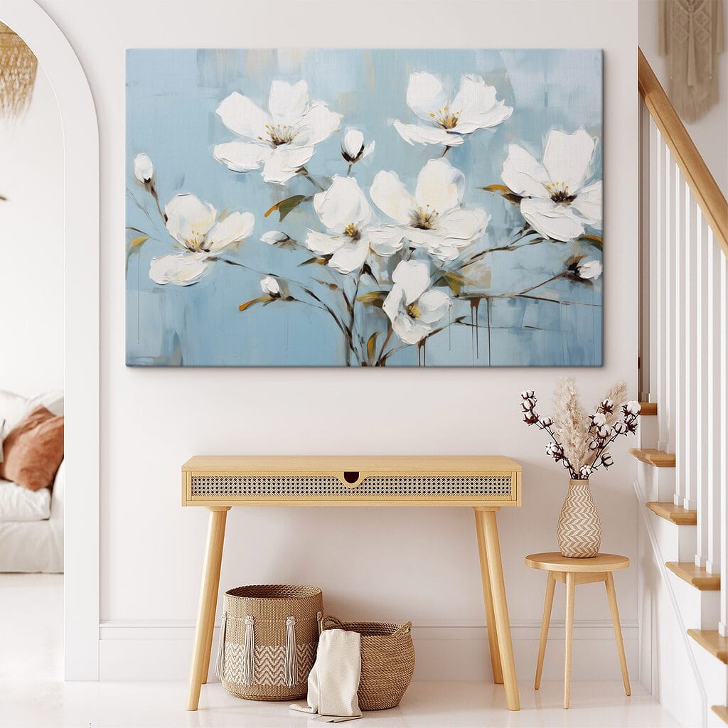 Weiße Zweige auf Hellblau — Interieur 1
