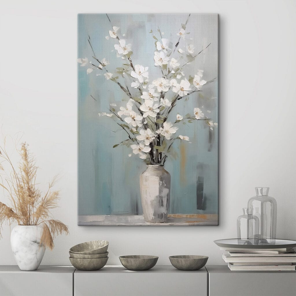 Blütenzweige in schmaler Vase — Interieur 1