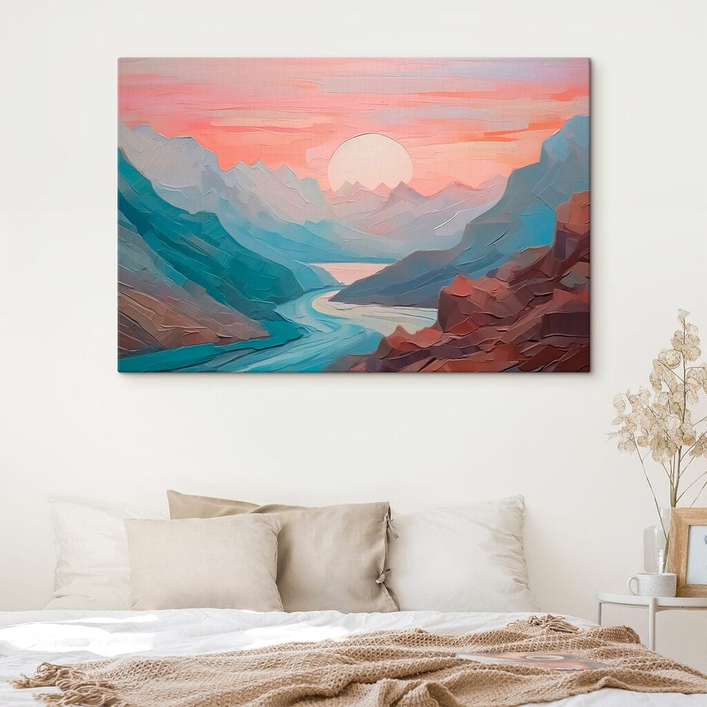 Flussschlucht unter rosa Sonne — Interieur 2