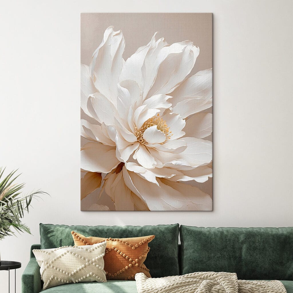 Cremeweißer Blütenfächer — Interieur 2