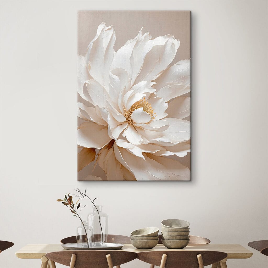 Cremeweißer Blütenfächer — Interieur 4