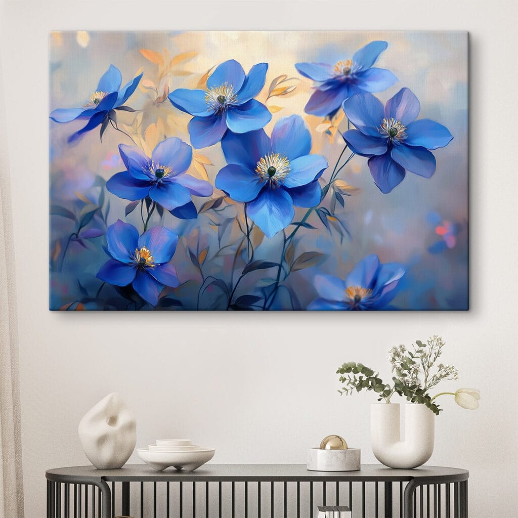 Blaue Blüten, goldene Blätter — Interieur 2