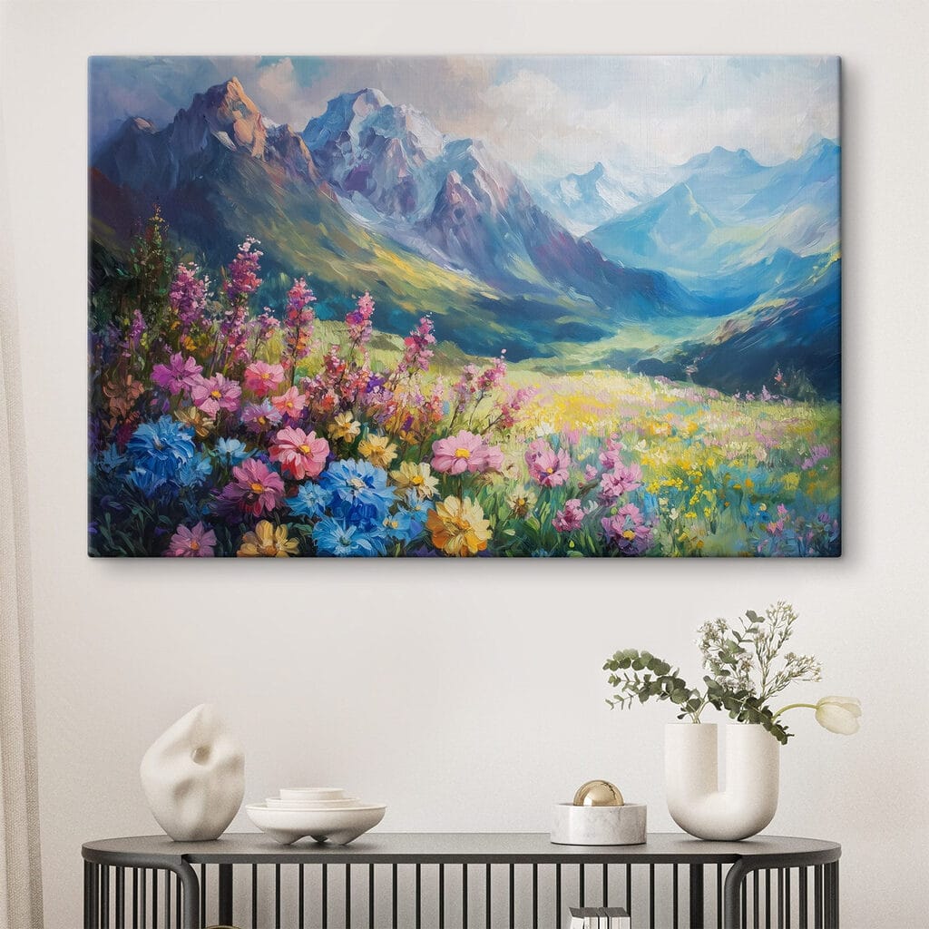 Blumenwiese im blauen Bergtal — Interieur 2