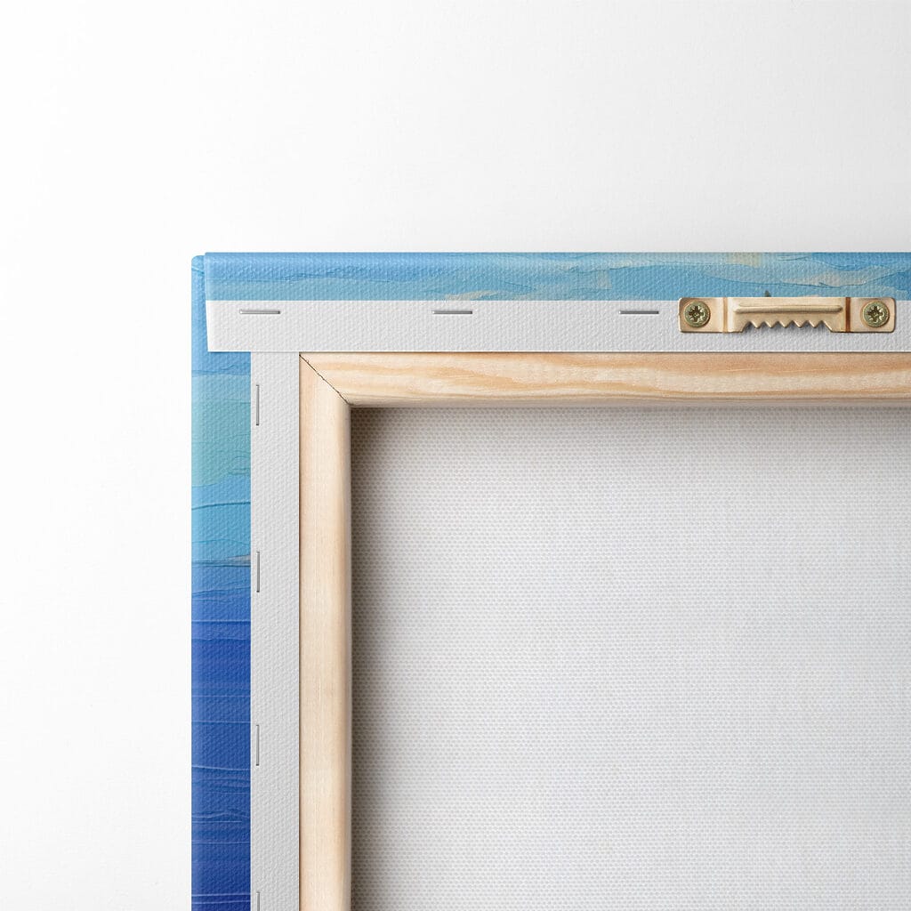 Bunte Häuser am Meer — Rückseite