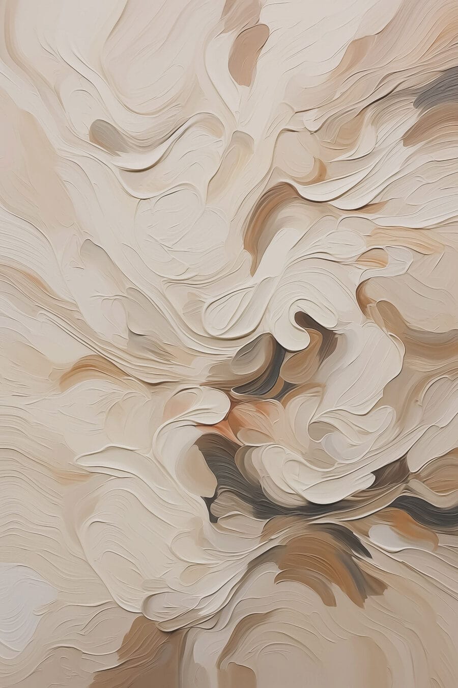 Sandfarbene Falten mit Grauspuren — ganzes Design