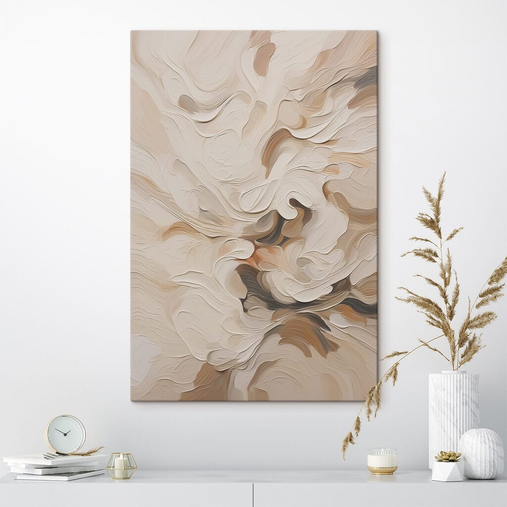 Sandfarbene Falten mit Grauspuren — Interieur 2