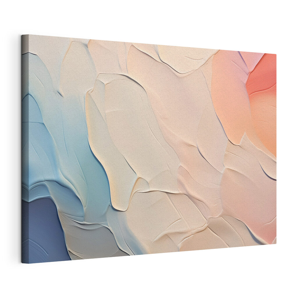 Pastellflächen mit weichen Rändern, gespannte Leinwand mit umlaufender Kante