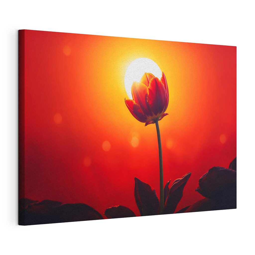 Rote Tulpe im Gegenlicht — Produktansicht