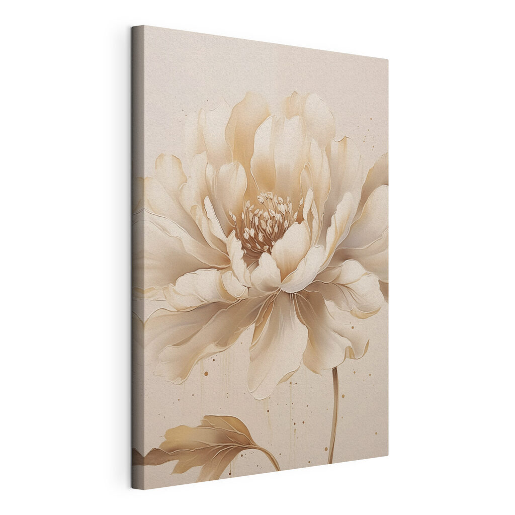 Beige Pfingstrose mit Tintenspuren — Produktansicht