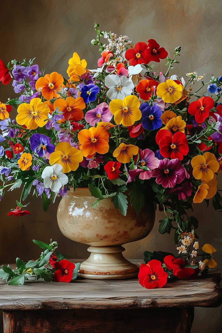 Strauß in klassischer Vase — ganzes Design