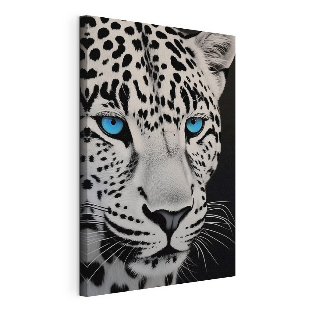 Leopard mit eisblauen Augen — Produktansicht