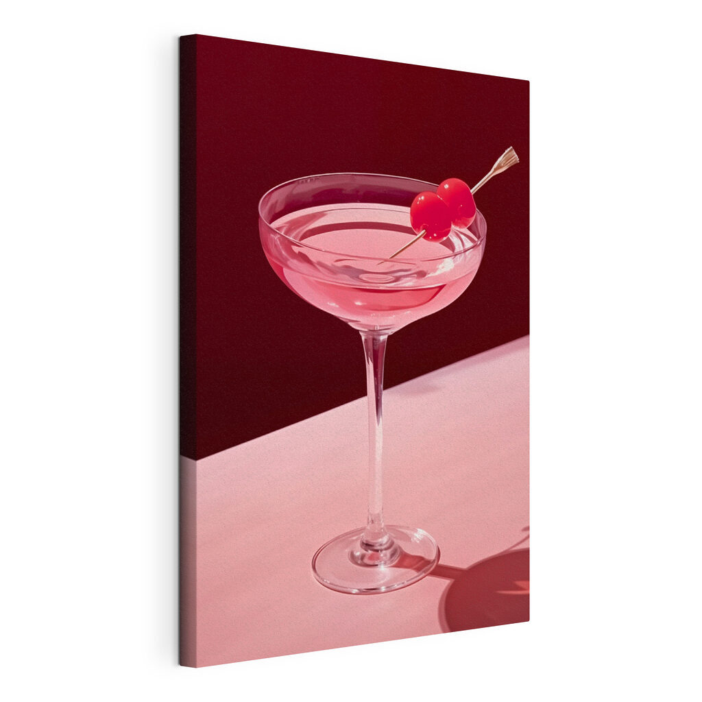 Rosa Cocktail mit Kirsche — Produktansicht