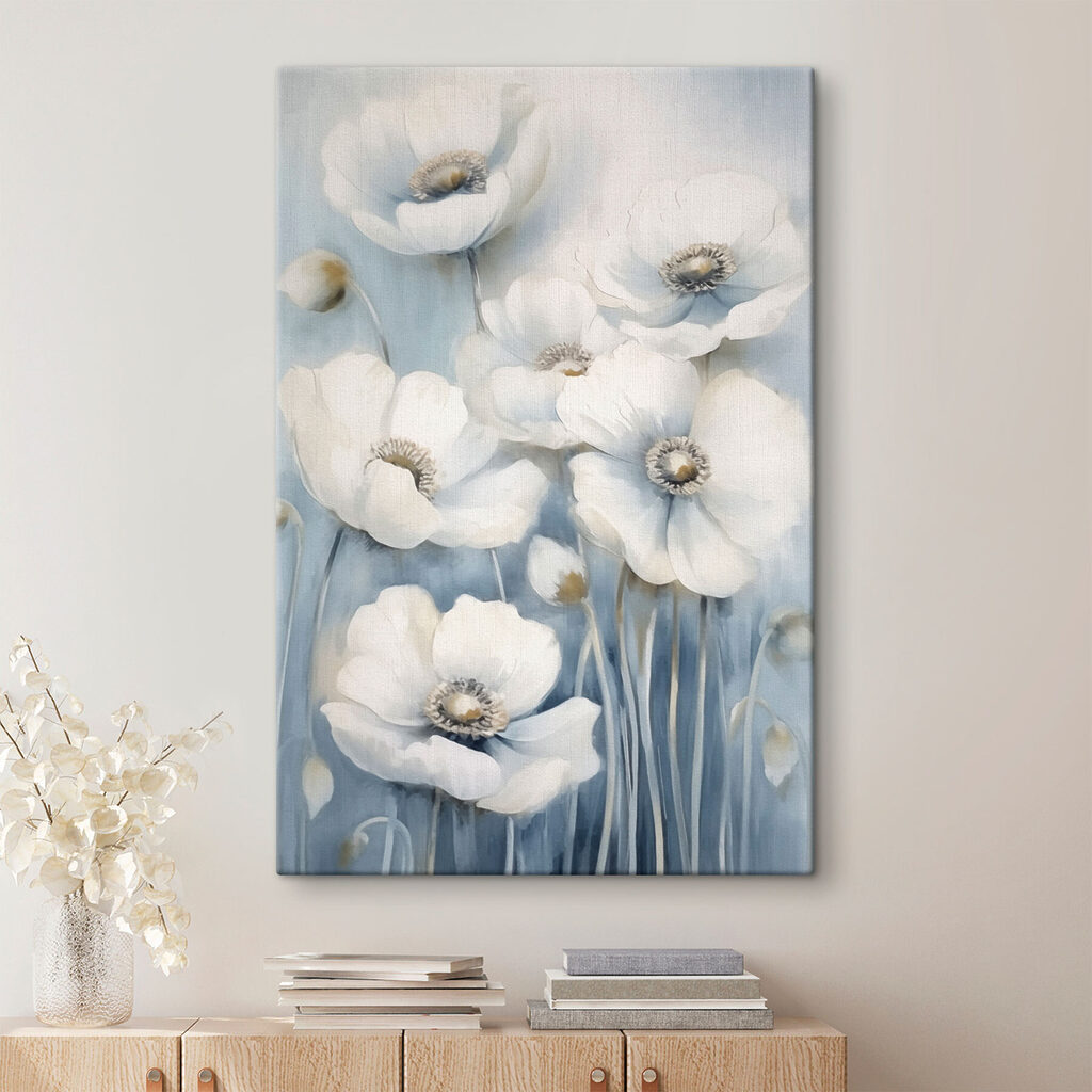 Schlanke weiße Blüten — Interieur 1