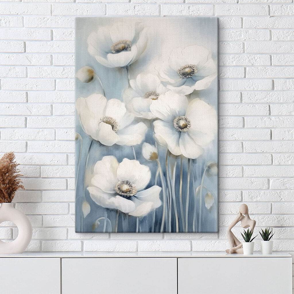 Schlanke weiße Blüten — Interieur 2