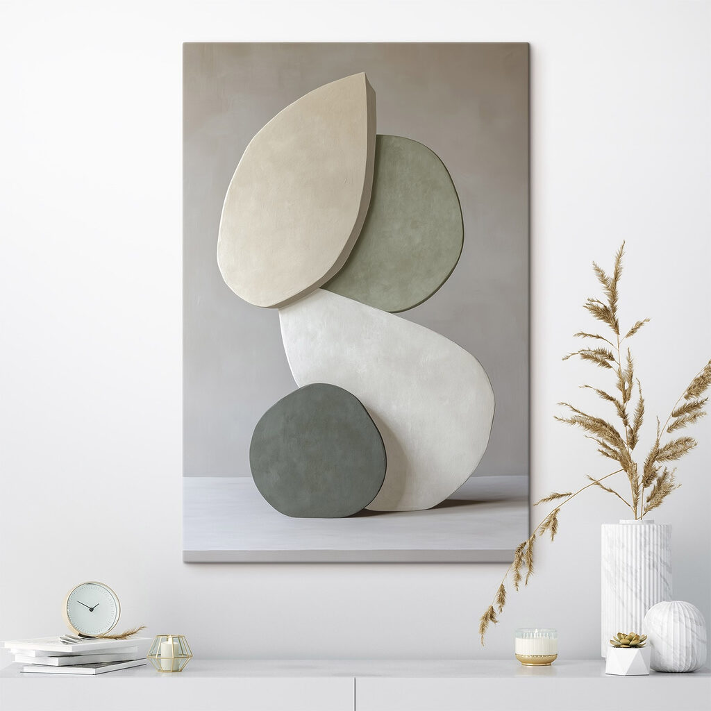 Runde Formen in Balance in einem Interieur