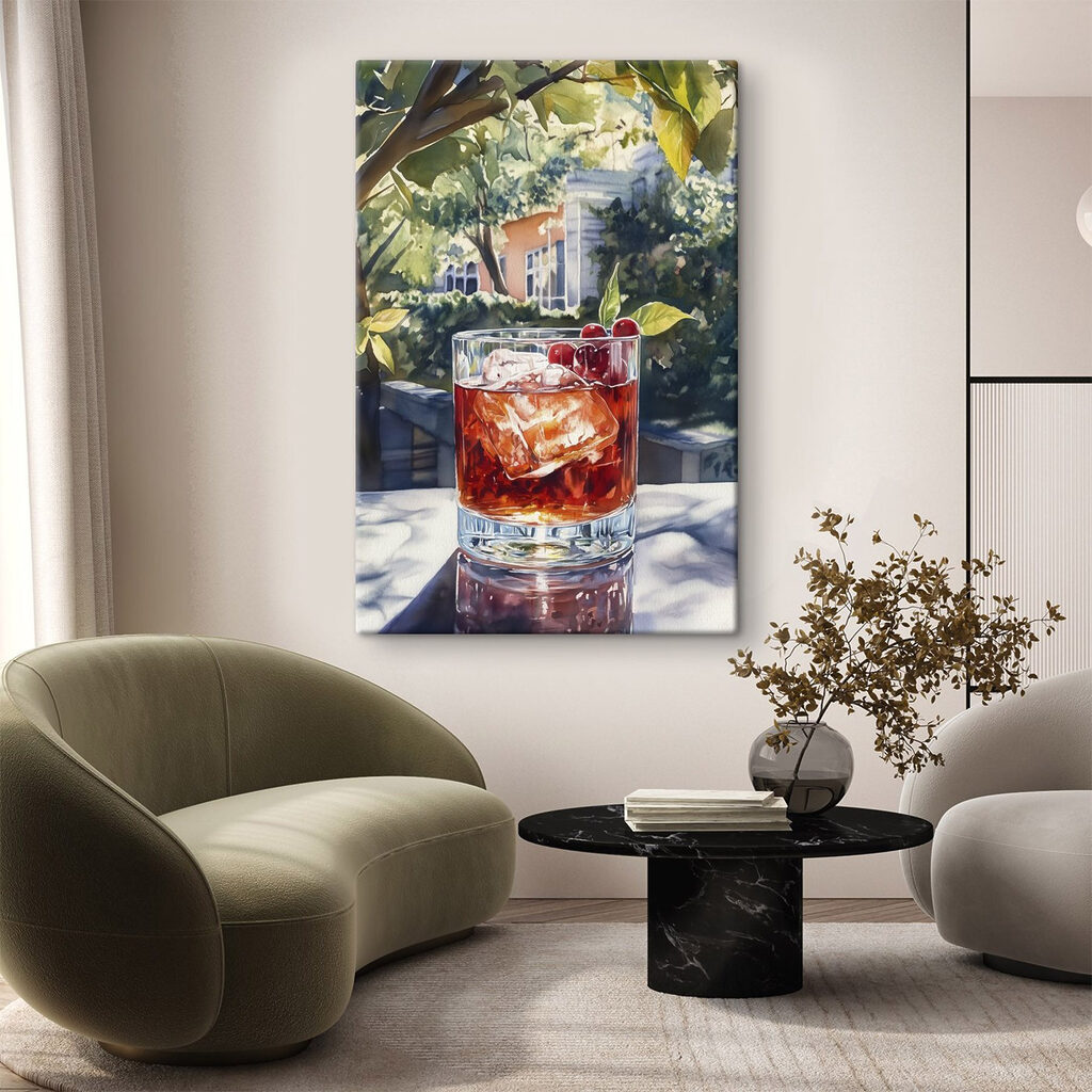 Dunkler Cocktail im Gartenschatten — Interieur 1