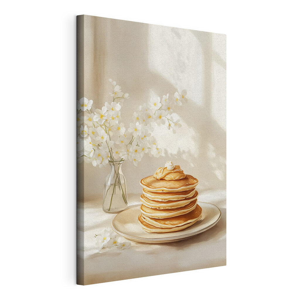 Pfannkuchen mit weißen Blüten — Produktansicht