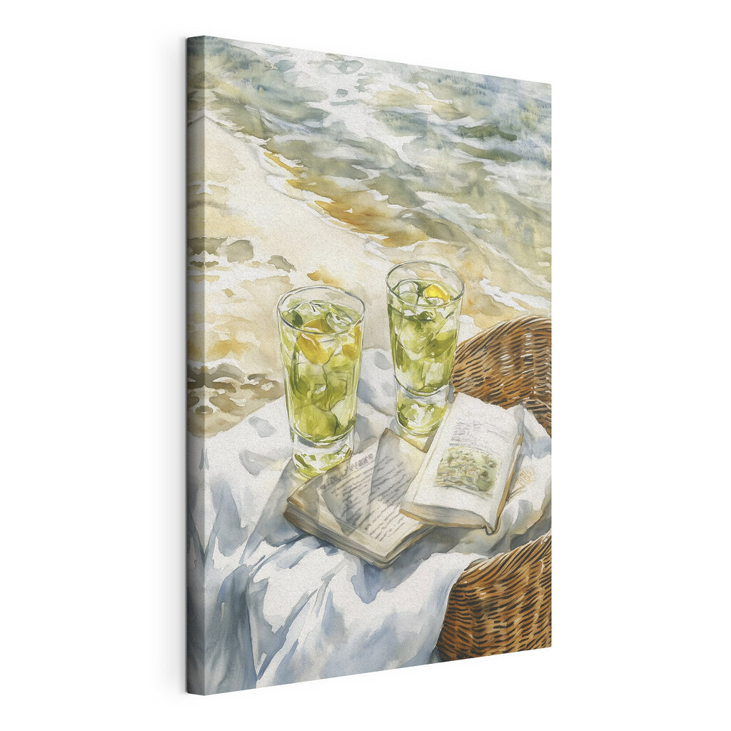 Limettendrinks und ein Buch — Produktansicht