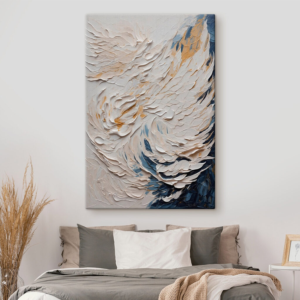 Weiße Strömung mit Blau — Interieur 2
