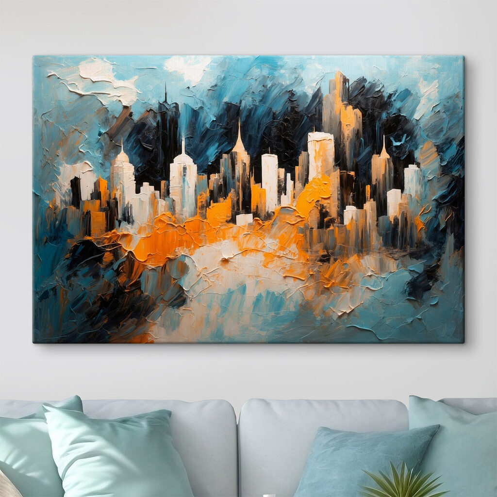 Helle Türme in Dunkelblau — Interieur 2