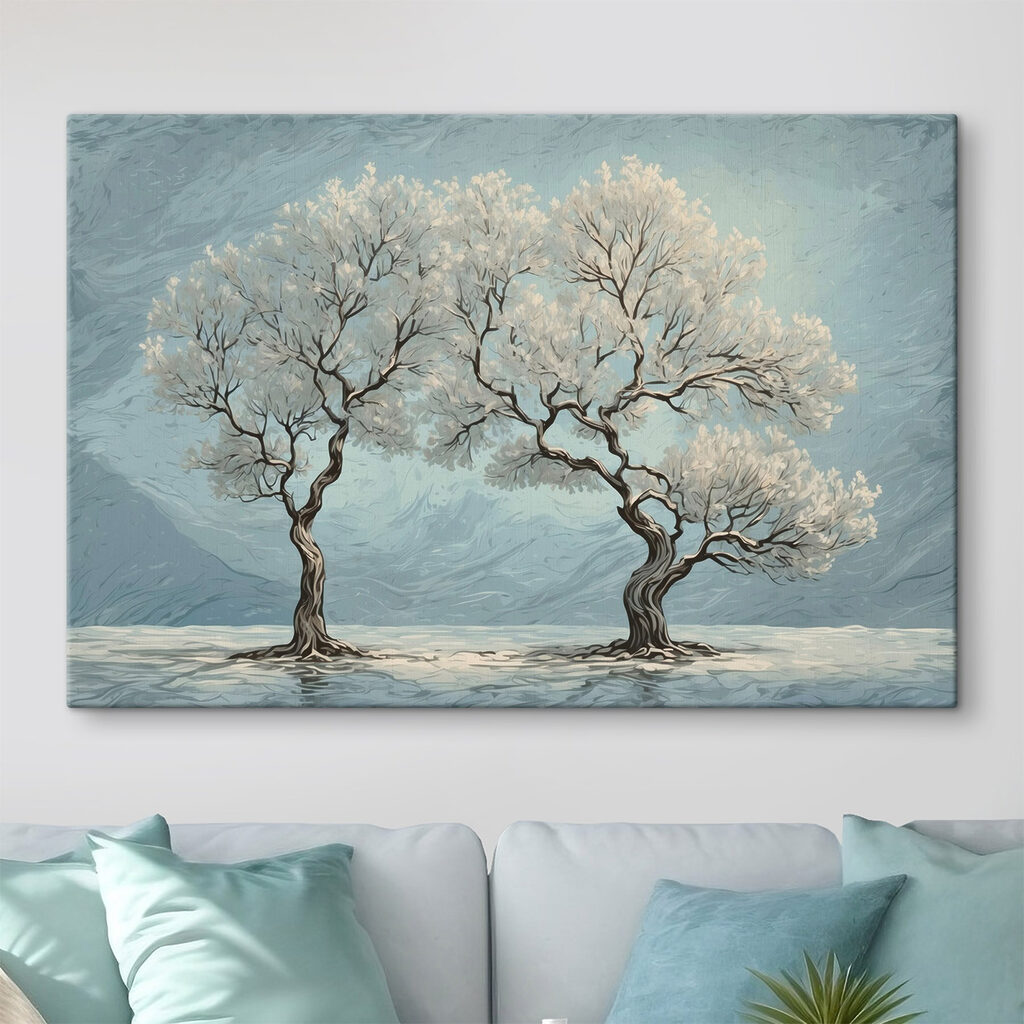 Zwei Bäume in Winterblau — Interieur 2