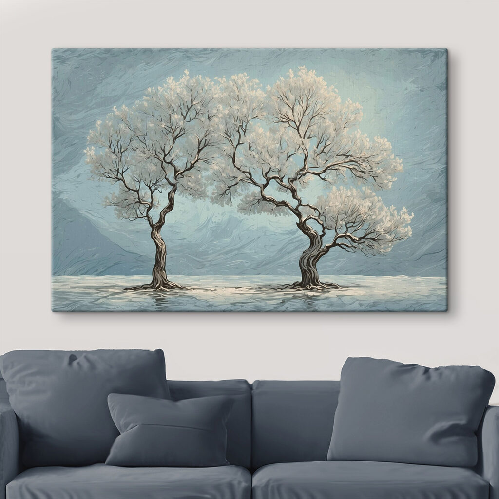 Zwei Bäume in Winterblau — Interieur 1