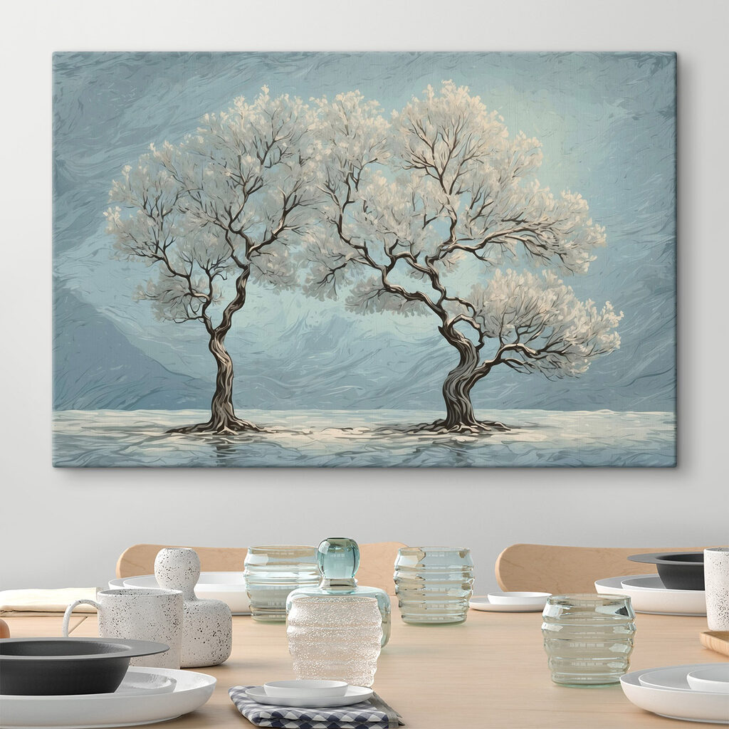 Zwei Bäume in Winterblau — Interieur 3