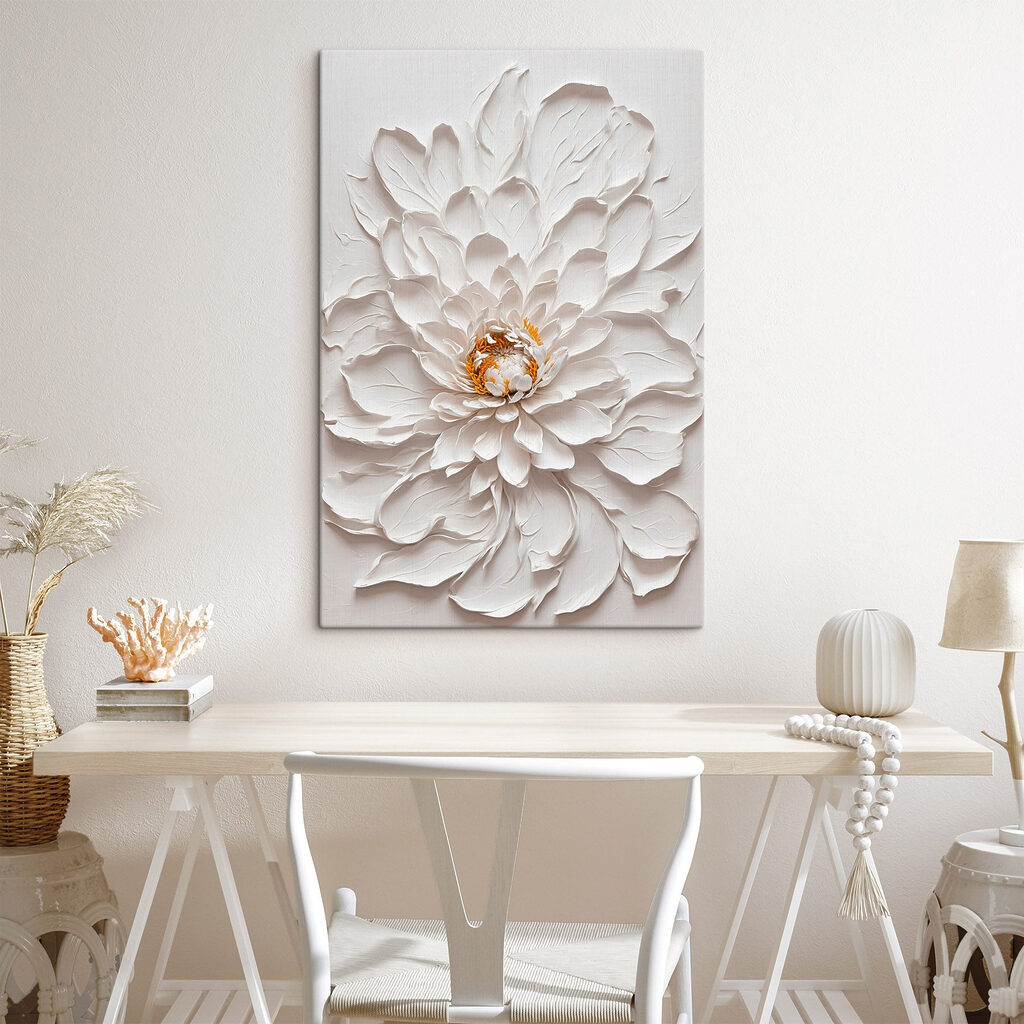 Weiße Blüte mit Goldtupfen — Interieur 1