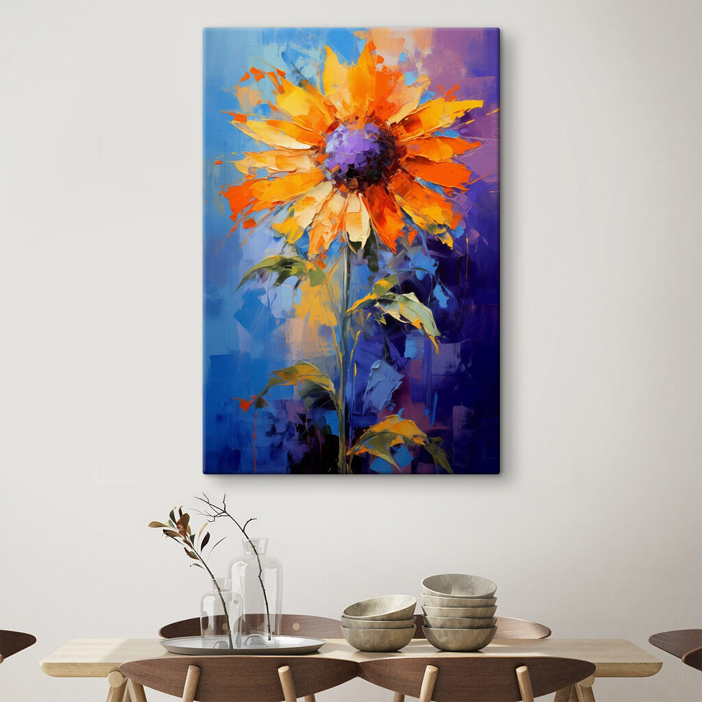 Sonnenblume zwischen Kobaltblau — Interieur 2