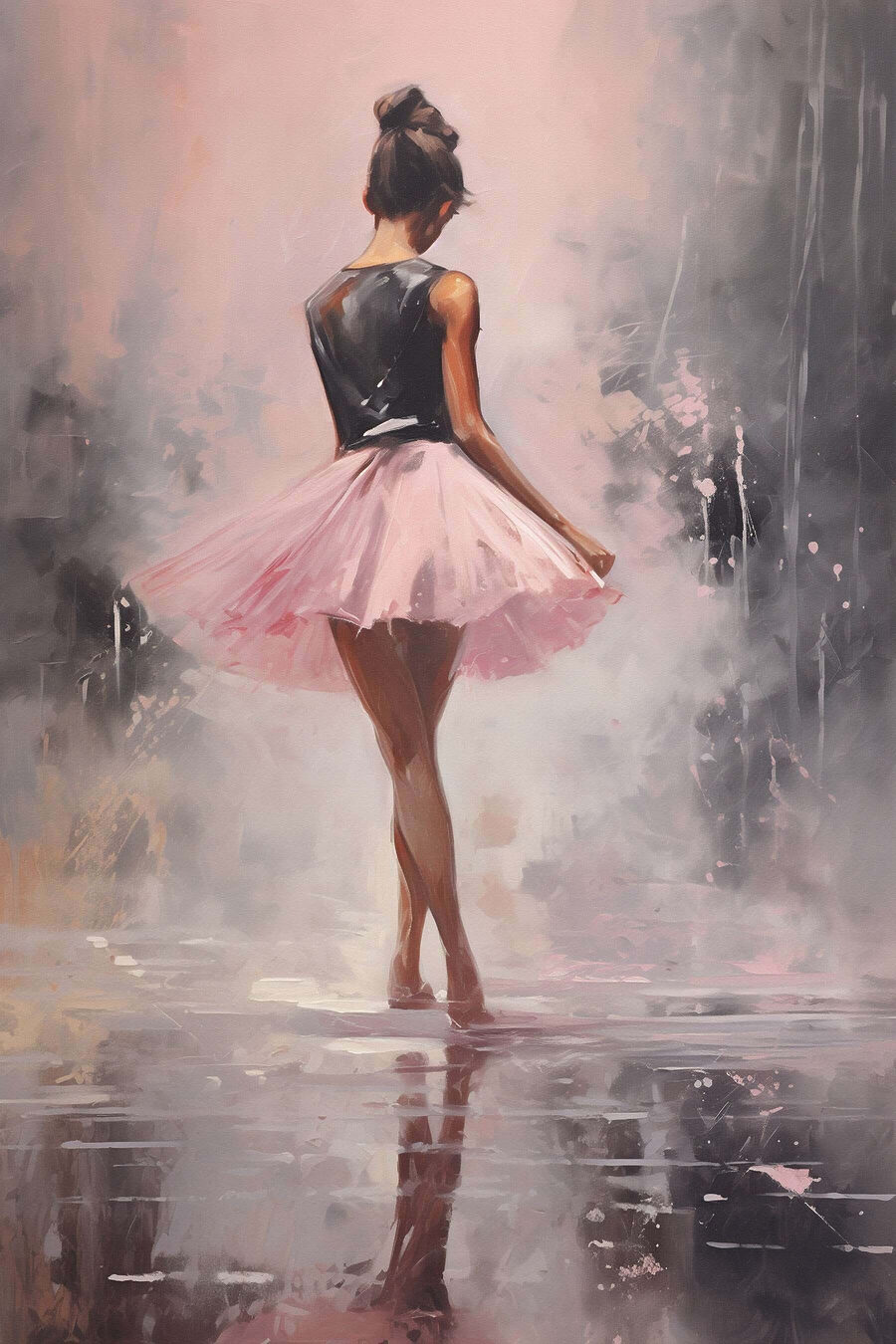 Ballerina im rosa Tutu — ganzes Design