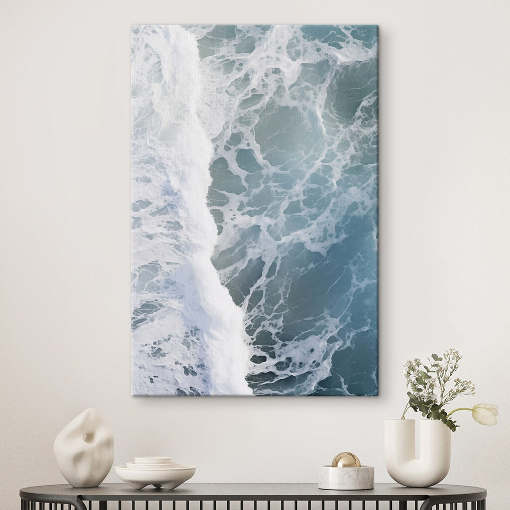 Blaue Brandung mit Schaumlinien — Interieur 2