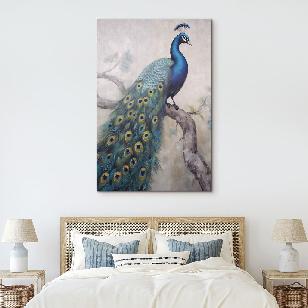Pfau auf grauem Ast — Interieur 1